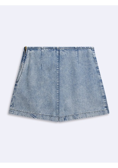 LTB Rosanna Çapraz Kapamalı Jean Light İndigo Şort Etek