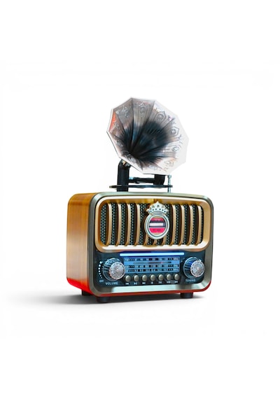 Rt-606a Nostaljik Gramafon Tasarım Radyo,bluetooth Özellikli Nostalji Radyo