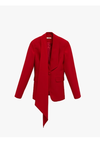 Koton Krep Kumaş Uzun Kollu Cepli Şal Yaka Detaylı Blazer Ceket Kırmızı 6sak50068uw Kırmızı Koton Krep Kumaş Uzun Kollu Cepli Şal Yaka Detaylı Blazer Ceket Kırmızı 6sak50068uw Kırmızı