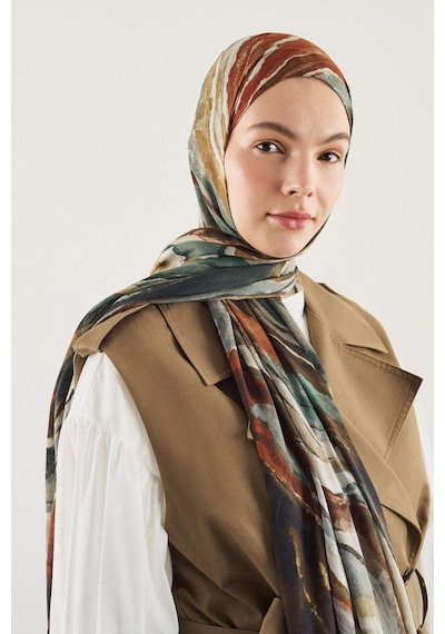 Defacto Fresh Scarfs X Defacto Ocean Batik Keten Karışımlı Şal I1749ax26smkr1 Çok Renkli-kr1