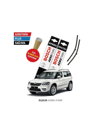 Skoda Yeti 2014 Model Silecek Takımı Ön Bosch Aerotwin Plus