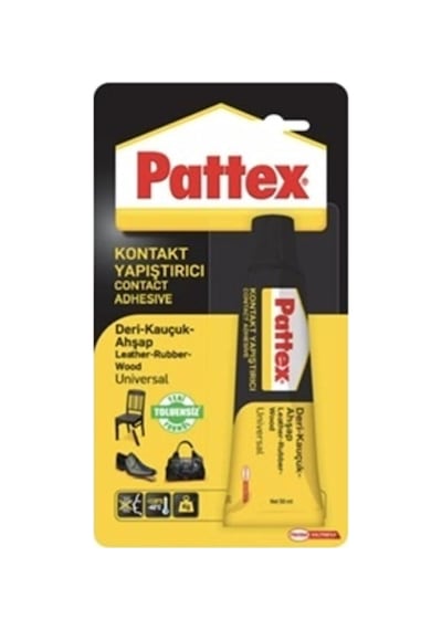 Pattex Kontakt Yapıştırıcı, Deri Kauçuk Ahşap Universal, 50gr Genel