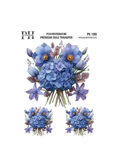 Polyesterhobi Premium Sulu Transfer 25x35 Cm Çiçek Desenli Ps 100