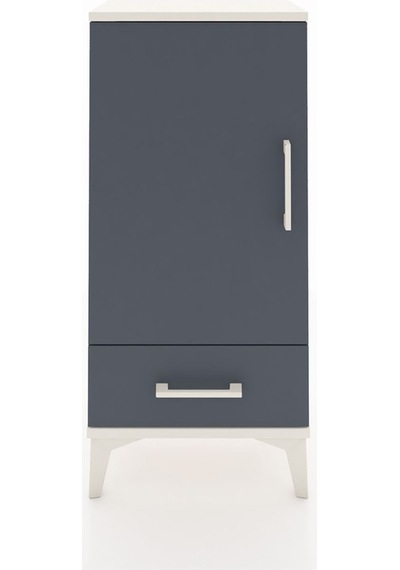 Arges Komodin 3 Raflı Tek Çekmeceli Tek Kapaklı 44x30x96 Aytaşı-antrasit Aytası