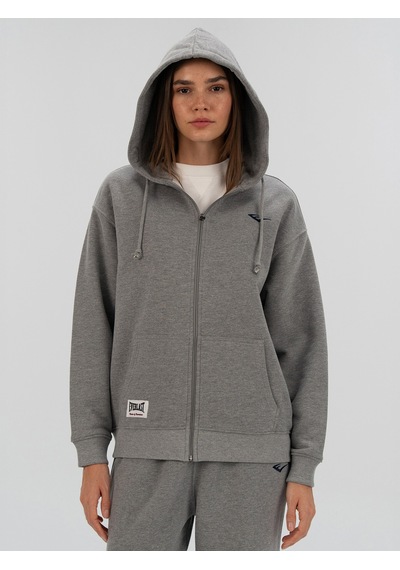 Everlast Heritage Champions Gri Unisex Full Zip Sweatshirt Koyu Gri Melanj