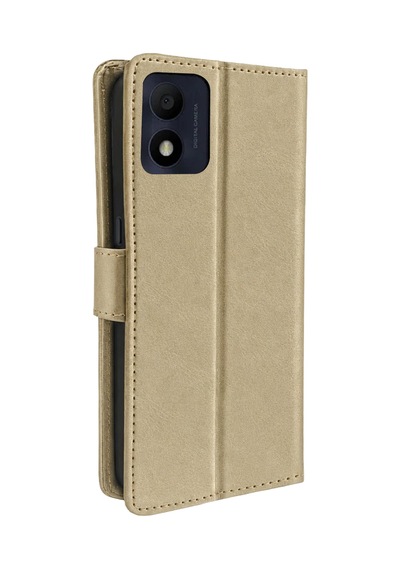 Newface - 908 - Tcl 303 Trend S Plus Kapaklı Telefon Kılıf - Metemıx - - Gold