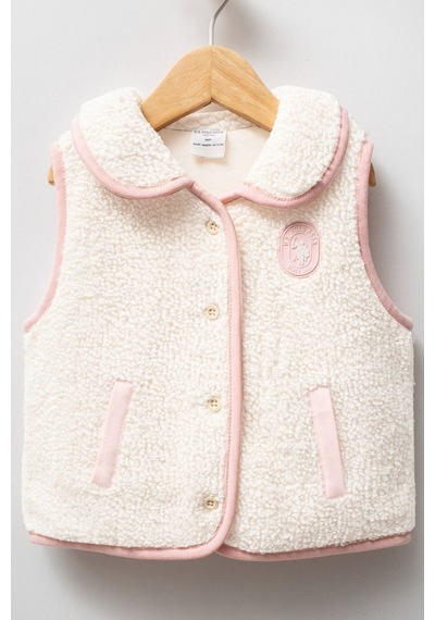 U.S. Polo Assn. U.s. Polo Assn Kız Bebek Krem Yelek 5274-49113 Krem