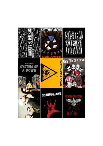 Metal Müzik Grupları - System Of A Down Çoklu Sticker Seti Diğer
