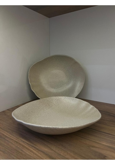 2li Sahara Tone Deep Plate 27 Cm 1010cc Çok Amaçlı Servis / Sunum Tabağı/meze/aperatif/makarna Çok renkli