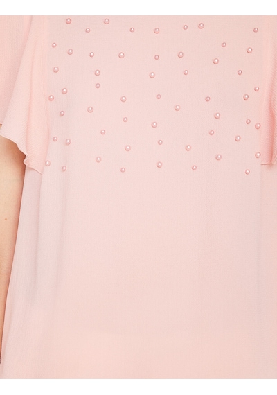 Koton Boncuk Detaylı Bluz Pembe 8yak68504pw Gül