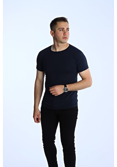 Eg38 Eko Slimfit Basic Tişört Lacivert Lacivert
