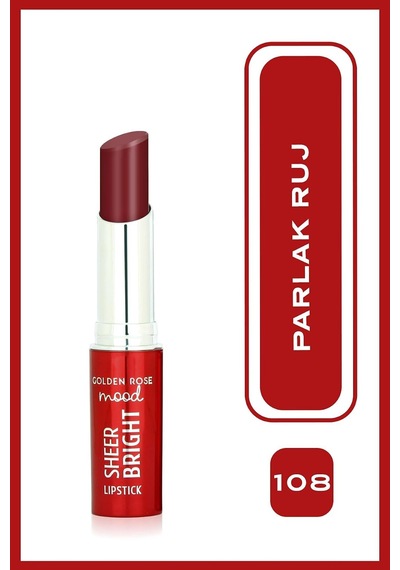 Mood Sheer Bright Lipstick No:108 Rosy Plum - Parlak Ruj Çok Renkli