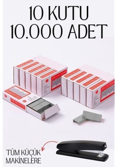 10 Kutu 10.000 Adet Küçük Zımba Teli 718593