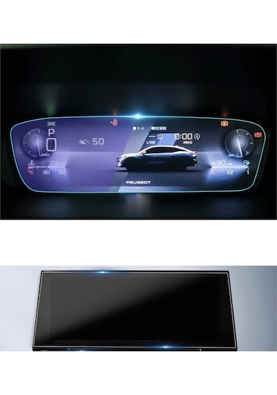 Peugeot 408 Allure Dijital Gösterge Ve Multimedya Ekran Koruyucu Paketi - 9h Nano Teknoloji