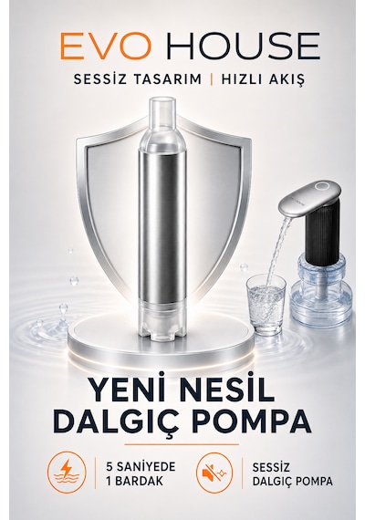 Ultra Sessiz Şarjlı Otomatik Damacana Su Pompası Yüksek Hızlı Akış 2000mah Pil Siyah