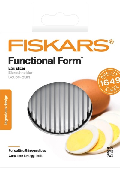 Fiskars Yumurta Kesici, Plastik/paslanmaz Çelik, 13,3 X 12 X 4,2 Cm, Fonksiyonel Şekil, Beyaz, 1016126 Diğer