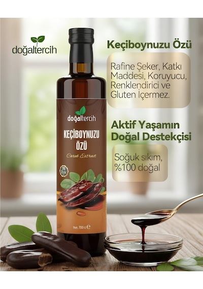 Doğaltercih Keçiboynuzu Özü, Katkısız Soğuk Sıkım Harnup Özü 700g