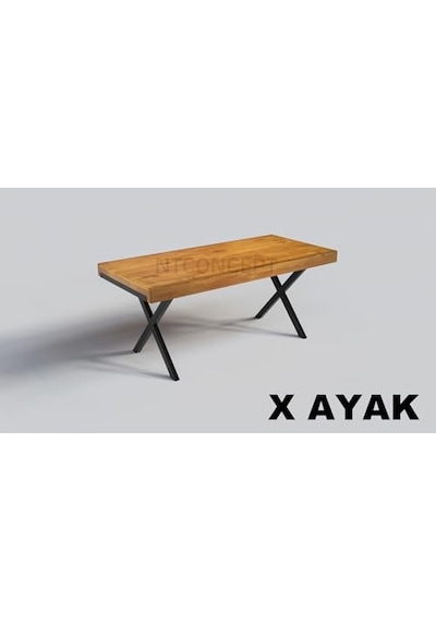 Ntconcept Veni Doğal Ahşap Yemek Masası - Amz-maym0060 85 X 120 Cm Açık Ceviz