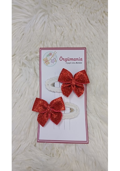 Örgümania Yılbaşı Tokası- Kurdeleli Toka Kırmızı