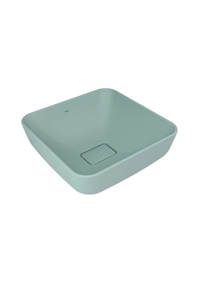 Kale Zero 2.0 40x40 Cm Mat Adaçayı Yeşili Kare Çanak Lavabo Yeşil