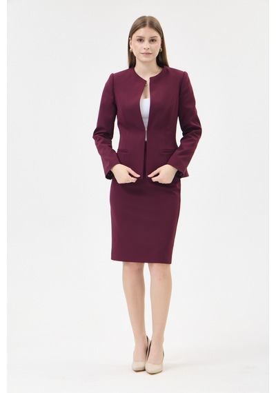 Velnara Moda Mürdüm Klasik Kadın Takım Elbise-sıfır Yaka Ceket & Kısa Kalem Etek Koyu Mürdüm - 927030108 Koyu Mürdüm Velnara Moda Mürdüm Klasik Kadın Takım Elbise-sıfır Yaka Ceket & Kısa Kalem Etek Koyu Mürdüm - 927030108 Koyu Mürdüm