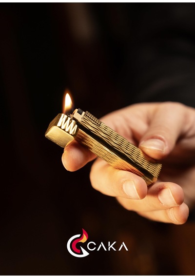 Caka Lighter Petra Titan Gold Benzinli Çakmak - Ckl-068
