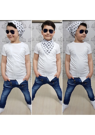 MODAVALS FERMUAR DETAYLI 3 PARÇA ERKEK ÇOCUK KOT TAKIM
