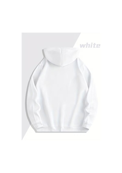 Nevermind Heartbeat Baskılı Hoodie Sweatshirt Kapüşonlu Unisex Çift Kombi Beyaz