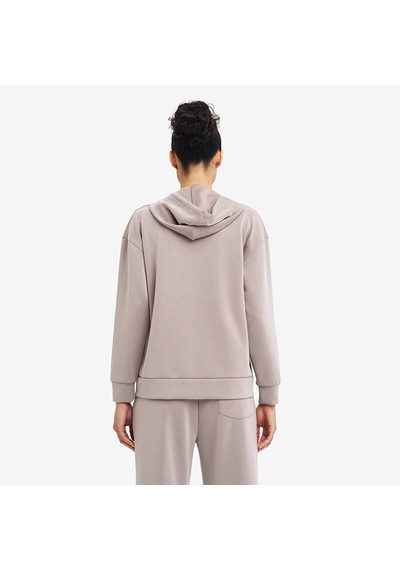 Lescon Bej Kadın Fermuarlı Kapüşonlu Sweatshirt 26n-2103