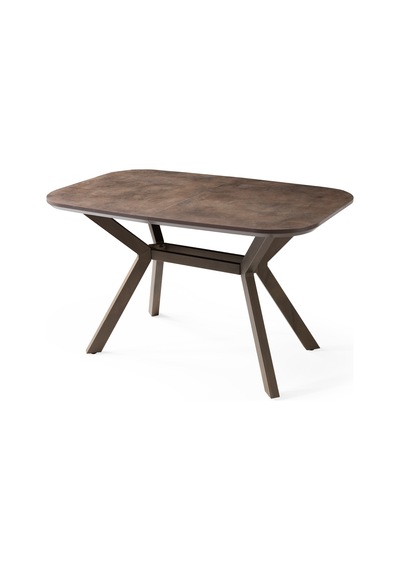 Venedik Retro Bronz Mdf Açılır Mutfak Masa Takımı 80 130cm Kahverengi