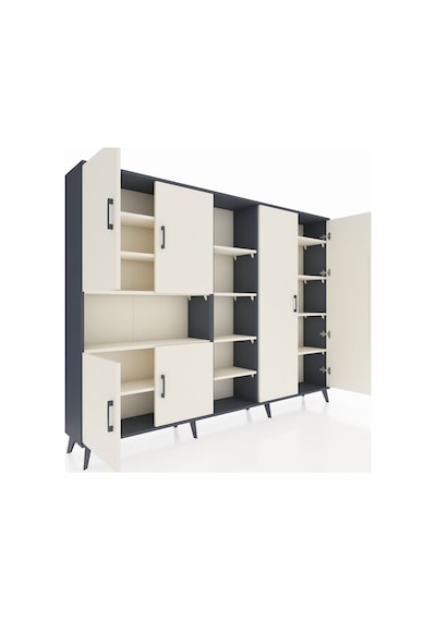 Arges Dolap 13 Raflı 6 Kapaklı 220x30x163 Antrasit-aytaşı Antrasit-aytaşı