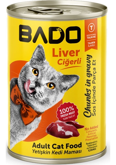 Bado Yetişkin Yaş Kedi Maması Ciğerli 400gr