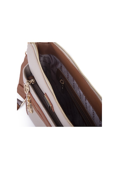 Nas Bag Kadın Spor Şık Günlük Postacı Çapraz Çanta En 25 Cm Boy 22 Cm Kum Taba Victoria Kum Rengi - Taba