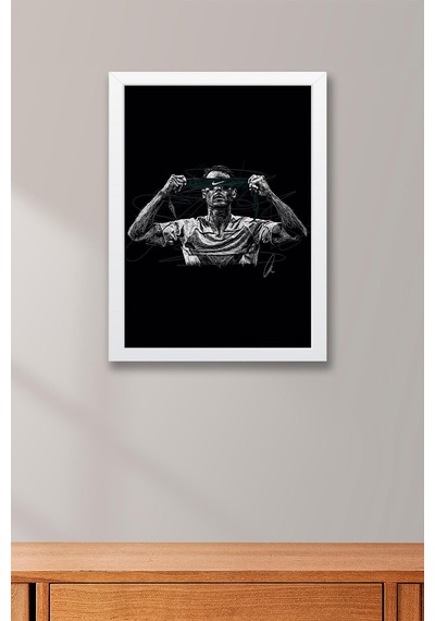 Rafael Nadal Portre Çerçeveli Tablo Tenis - Estetik Poster