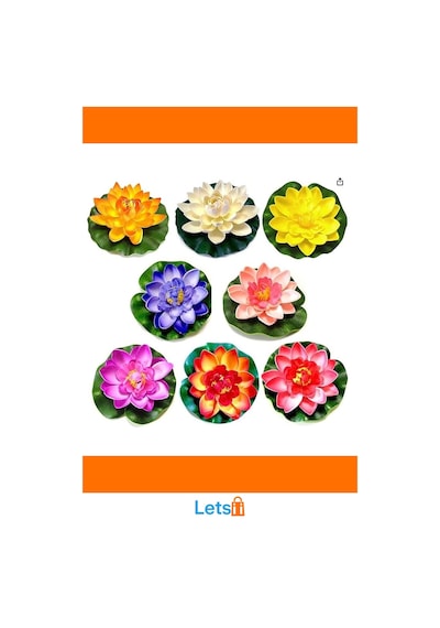 Suya Dayanıklı Dekoratif Yapay Lotus Çiçeği 1 Adet
