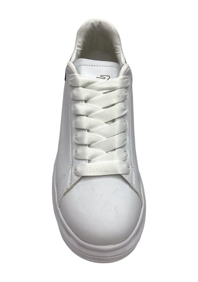 Unisex Yüksek Taban Günlük Spor Sneaker Ayakkabı Beyaz Siyah-beyaz Sıyah Beyaz - Siyah