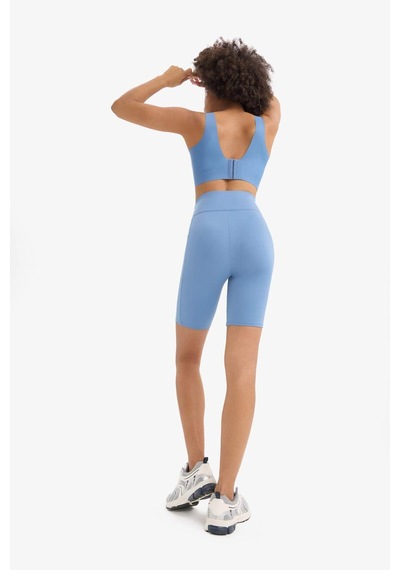 DeFactoFit Biker Beli Saran Sporcu Tayt E6323AX25SMIN34 İndigo