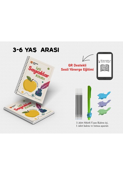 İzli Sayıcıklar Kitabı Oluklu 1 Adet Sihirli Uçan Kalem- Tutma A