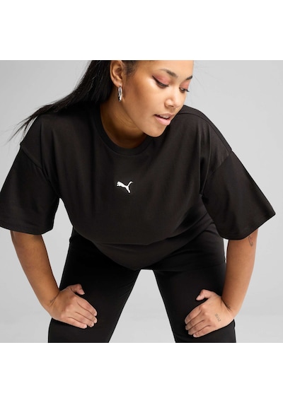 Puma Ess Kadın Geniş Kesim Tişört 684971 01 SIYAH