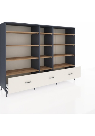 Hyperion Dolap 12 Raflı 3 Çekmeceli 220x44x163 Antrasit-çam/ayta Antrasit-çam/aytaşı Hyperion Dolap 12 Raflı 3 Çekmeceli 220x44x163 Antrasit-çam/ayta Antrasit-çam/aytaşı