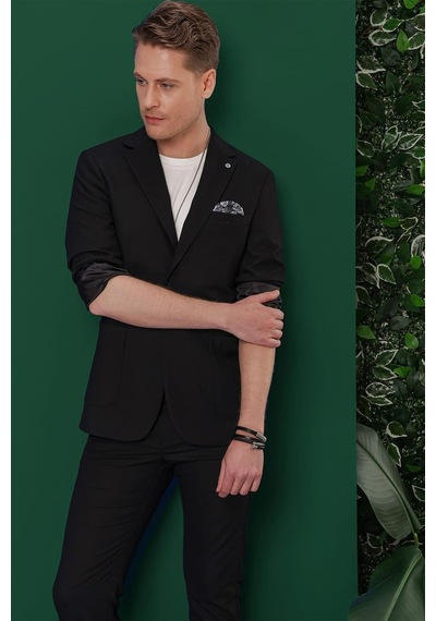 Efor C 639 Slim Fit Siyah Spor Ceket Siyah
