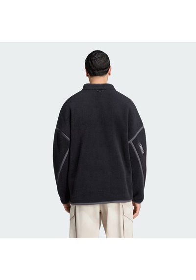 Adidas Terrex Yüksek Tüylü Erkek Polar Sweatshirt Ks2326 Siyah