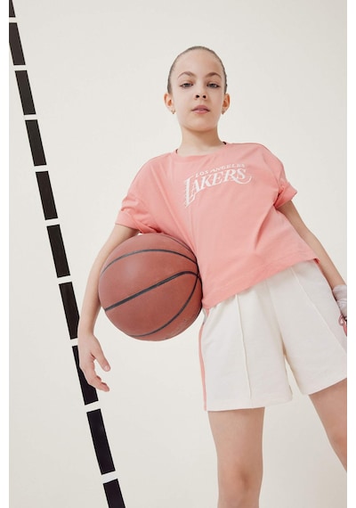 Defacto Kız Çocuk Nba Los Angeles Lakers Loose Fit Bisiklet Yaka Kısa Kollu Tişört E7633a825hsog606 Turuncu