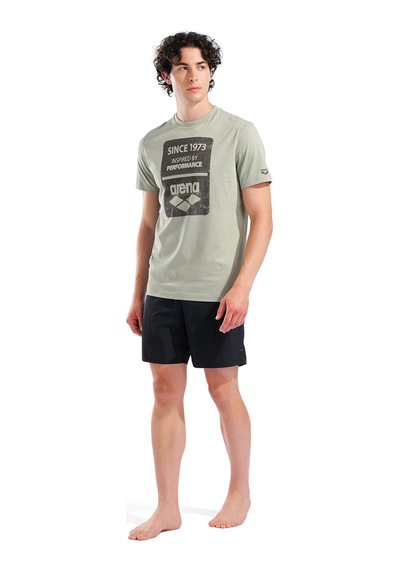 Arena 1973 Print Erkek Yeşil Günlük Stil T-shirt 011165660