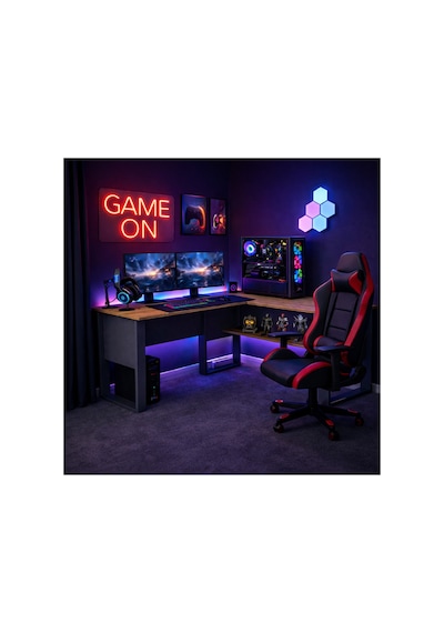 Nexus Oyuncu Masası Gaming Masa Bilgisayar Antrasit Kemençe