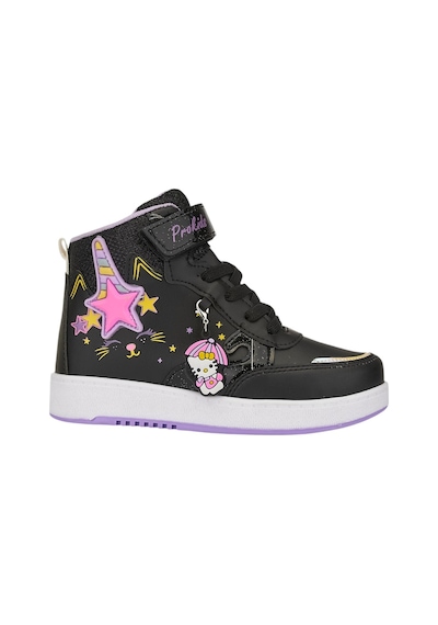 Günlük Kız Çocuk Sneaker Lastik Bağcıklı Cırtlı Bilekli Rahat Hafif Basketbol Spor Ayakkabı 3260 Siyah - Lila Günlük Kız Çocuk Sneaker Lastik Bağcıklı Cırtlı Bilekli Rahat Hafif Basketbol Spor Ayakkabı 3260 Siyah - Lila