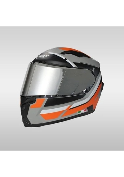 Sway 820 Aıx Orange Full Face Motosiklet Kaskı Turuncu