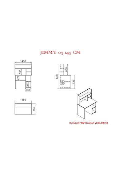 Kalenderdekor1 Kalender Dekor Jimmy Snow 145 Cm Çalışma Takımı Jm04 Meşe