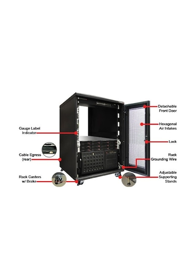 Eska 12U 19 Inch Duvar Tipi Rack Kabin 500X400Mm Soho