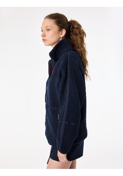 Koton Uzun Kollu Dik Yaka Cep Detaylı Fermuarlı Oversize Peluş Ceket Lacivert 6wmg60028ık Koton Uzun Kollu Dik Yaka Cep Detaylı Fermuarlı Oversize Peluş Ceket Lacivert 6wmg60028ık